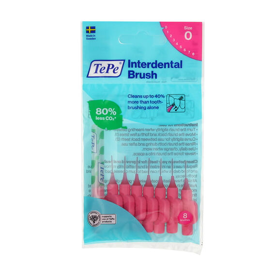 TePe Original medzizubné kefky 0 ružové (0,4 mm) 8 ks